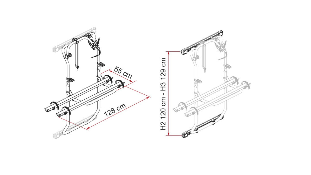 Fiamma Kit Bars Carry-Bike DJ Transit >2014