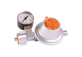 GOK Drukregelaar met Manometer 50mb 1/4L