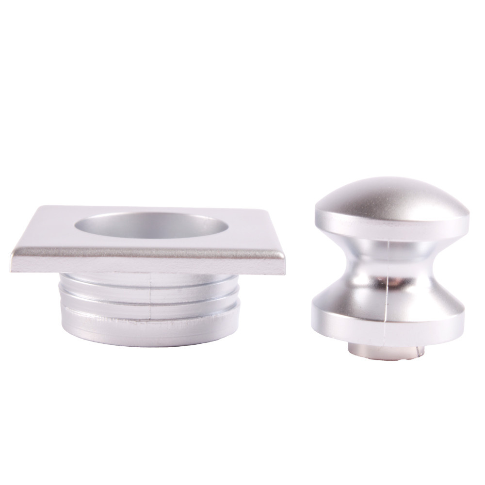 Mini Knop+Ring Vierkant Pushlock Nikkel Mat 2st. Mini Knop+Ring Vierkant Pushlock Nikkel Mat 2st.