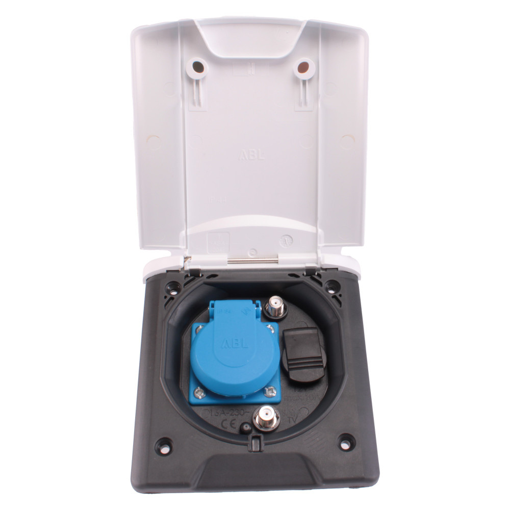 Inbouwstekkerdoos Design 2014 230V/12V/Sat Wit 210 Inbouwstekkerdoos Design 2014 230V/12V/Sat Wit 210