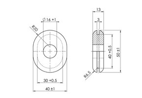 AL-KO Reservewielhouder EH1 Rubber Ovaal >2013