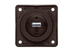 Berker Contactdoos 1x USB Lader 12V Inbouw Bruin Mat