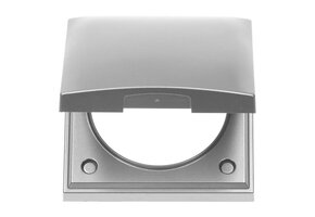 Berker Afdekraam Flow/Pure 1-Vaks met Klep RVS Mat Gelakt