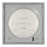 Berker Afdekraam Flow/Pure 1-Vaks met Klep RVS Mat Gelakt Berker Afdekraam Flow/Pure 1-Vaks met Klep RVS Mat Gelakt