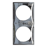 Berker Afdekraam Flow 2-Vaks Chroom Hoogglans