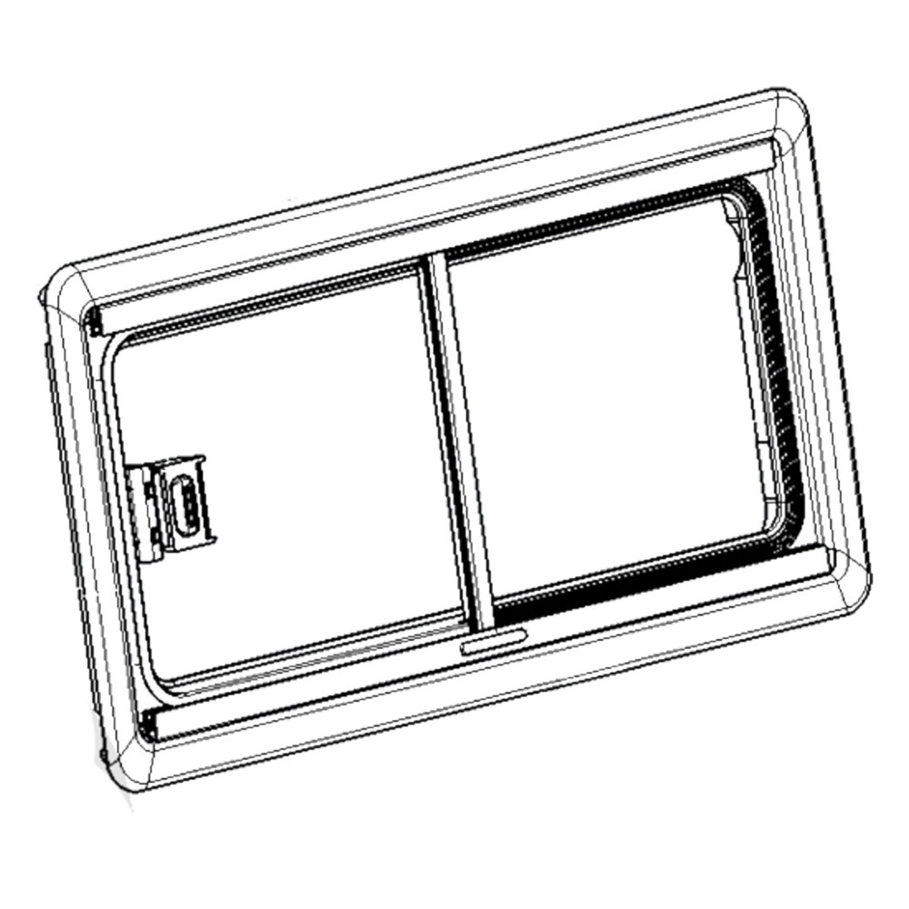 Dometic Raam met Buitenframe Donkergrijs