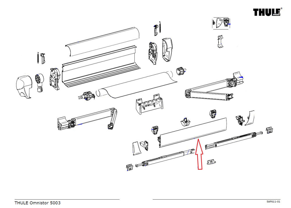 Thule Lead Rail 4200/4900 4.00 Wit