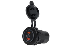 Power Line Contactdoos USB-C PD Lader 2x3A