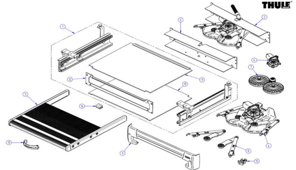 Thule Slide-Out Frame G2 Ducato/Jumper/Boxer 550