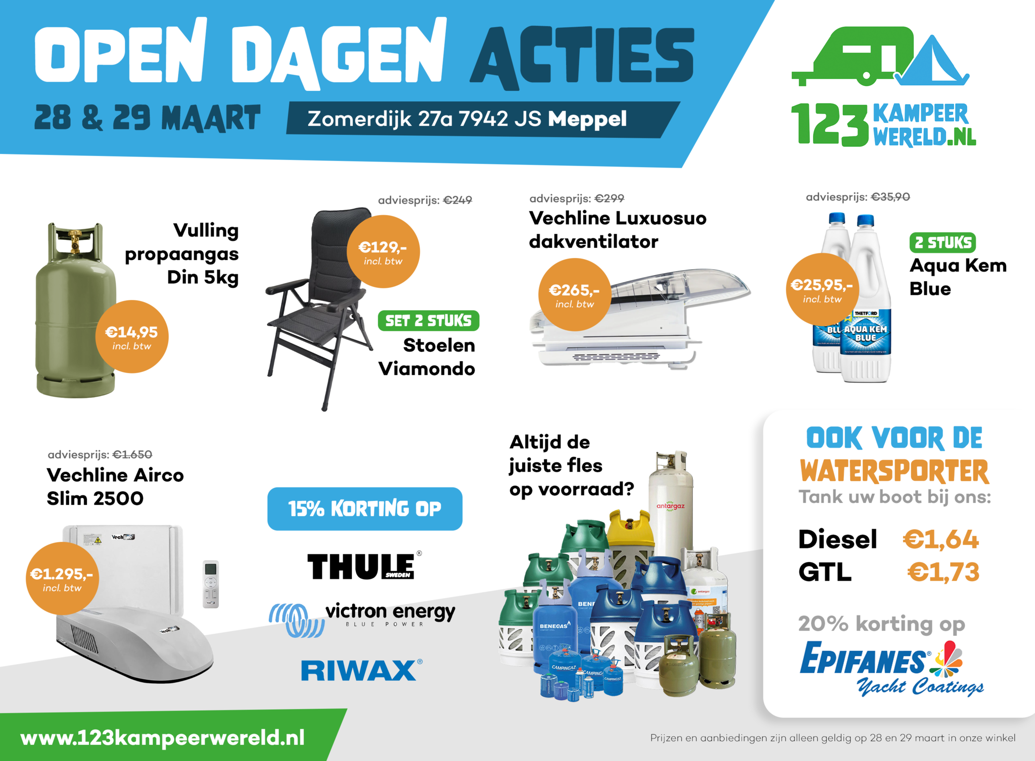 De Beste Deals Tijdens Open Dagen 123Kampeerwereld.nl – 28 en 29 maart!