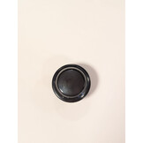 Knop+Ring Pushlock Zwart