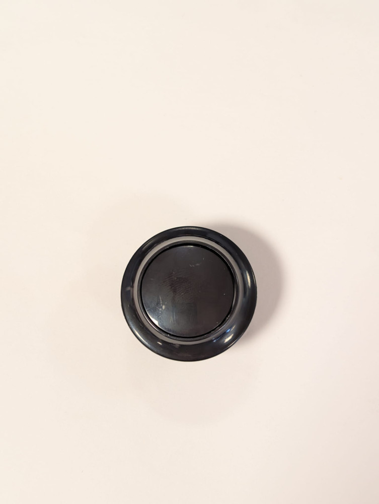 Knop+Ring Pushlock Zwart 2st.