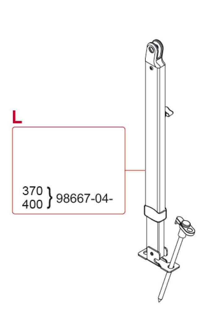 Fiamma F65/F80 Staander Links Fiamma F65/F80 Staander Links