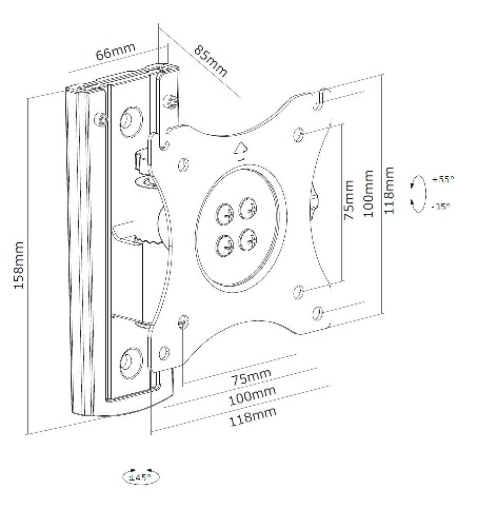 Vechline TV Steun Wandmontage Vechline TV Steun Wandmontage