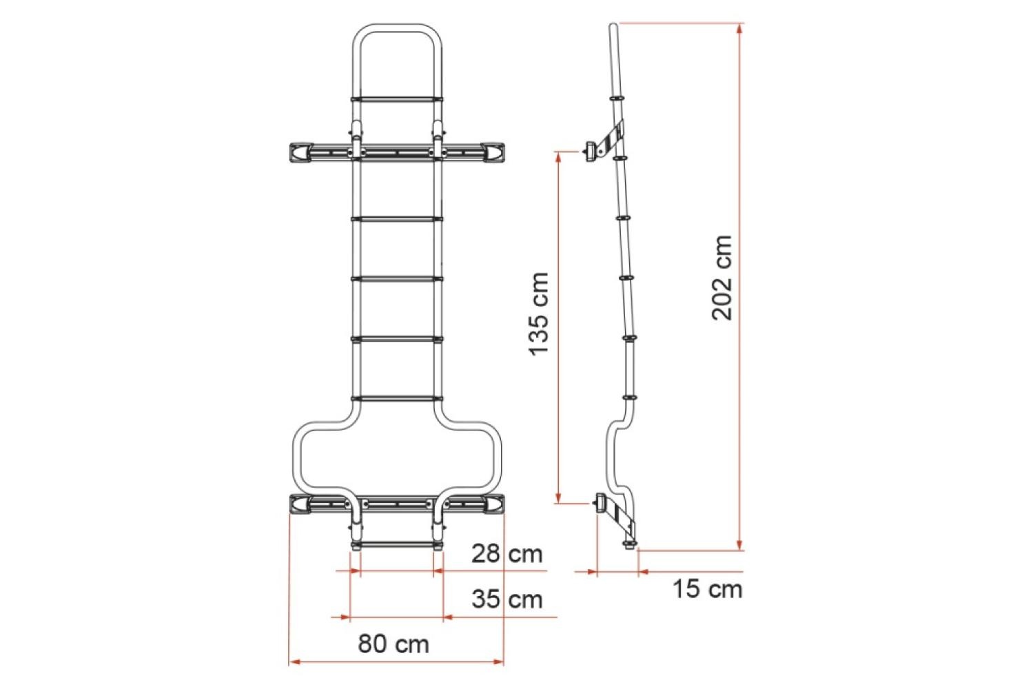 Fiamma Ladder Deluxe DJ Ducato H3 Deep Black Fiamma Ladder Deluxe DJ Ducato H3 Deep Black