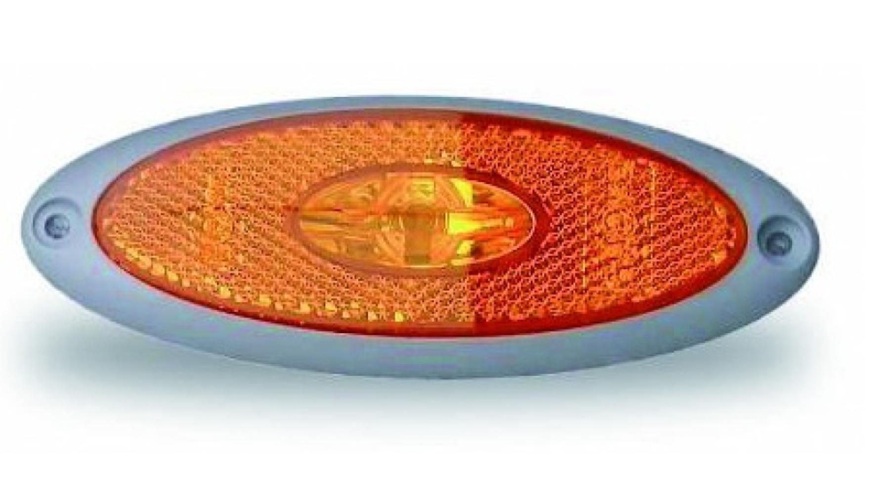 Jokon Zijmarkering LED SMLR2010 Ovaal Opbouw Oranje-Grijs Frame Jokon Zijmarkering LED SMLR2010 Ovaal Opbouw Oranje-Grijs Frame