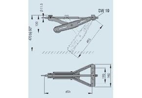 AL-KO Uitdraaisteun 1000kg 19x60.5cm