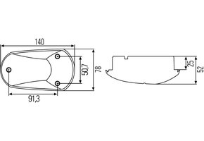 Hella Knipperlicht Extra Categorie 6 Ovaal Wit 12/24V