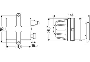 Hella Dimlicht Premium Xenon D2S Aluminium Designpaneel