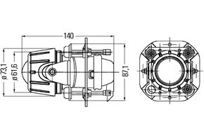 Hella Mistlicht Premium H3 Rond Wit