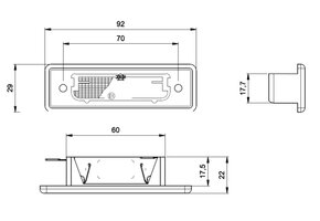 Jokon Kentekenverlichting K570 Inbouw Links 12/24V