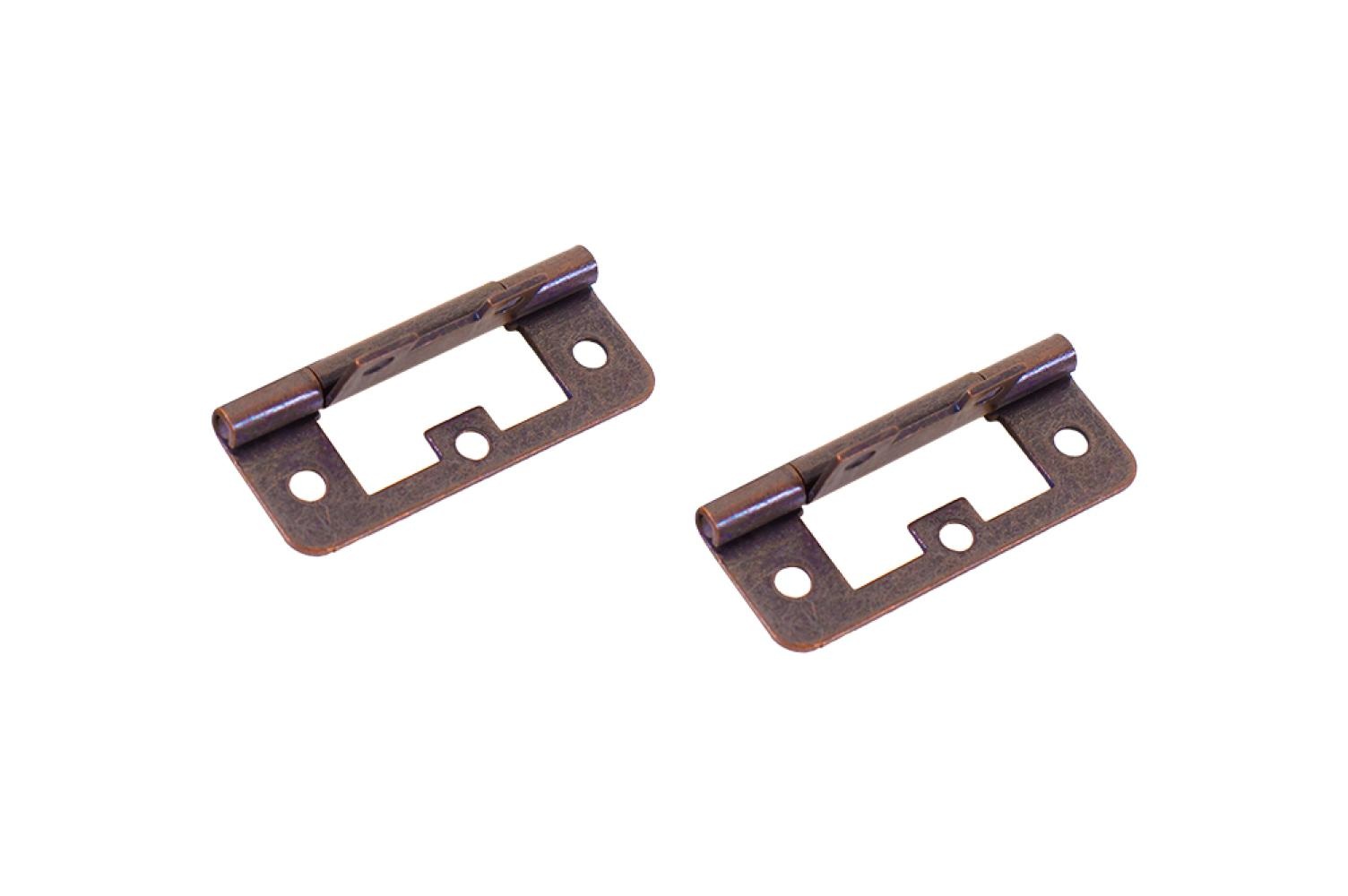 Scharnier Vlak Brons 63x25mm 2st. Scharnier Vlak Brons 63x25mm 2st.