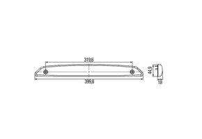 Hella Derde Remlicht LED 24V Zelfklevend Rood