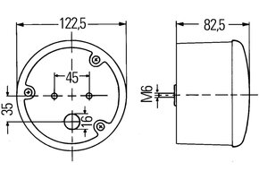 Hella Mistlicht Gloeilamp 12V Rond Rood 12/24V