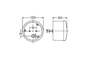 Hella Knipperlicht/Achteruitrijlicht Rond Oranje/Wit 12/24V