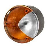 Hella Knipperlicht/Achteruitrijlicht Rond Oranje/Wit 12/24V Hella Knipperlicht/Achteruitrijlicht Rond Oranje/Wit 12/24V