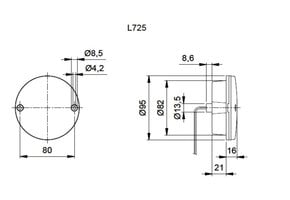 Jokon Achteruitrijlicht LED 725 Rond Wit