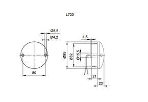 Jokon Achteruitrijlicht LED 720 Rond Wit