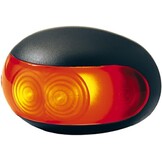 Hella Markering LED Ovaal Opbouw Wit met Rood Binnenglas