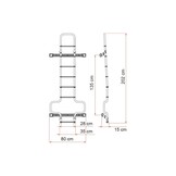 Fiamma Ladder Deluxe DJ Ducato H3 Deep Black