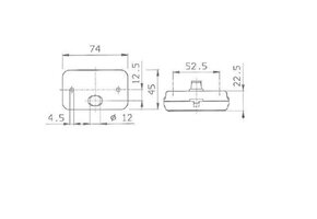 Jokon Zijmarkering SMLR130 Rechthoekig Opbouw Oranje