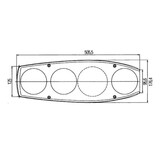 Hella Achterlicht Caraluna II Reflector/ Rem/ Knipper/ Mist Camper Links