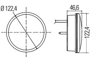 Hella Knipperlicht 24 LEDs Rond Wit 12/24V