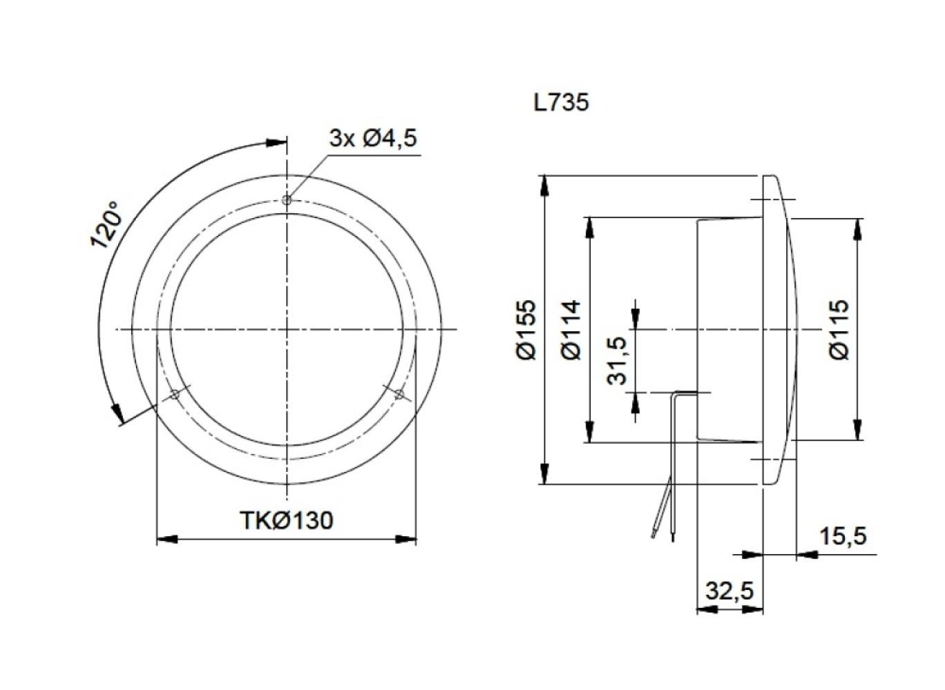 Jokon Achteruitrijlicht LED 735 met Reflector Rond Wit/Rood Jokon Achteruitrijlicht LED 735 met Reflector Rond Wit/Rood