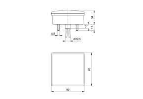Jokon Knipperlicht/Achterlicht LED 280 Vierkant Wit