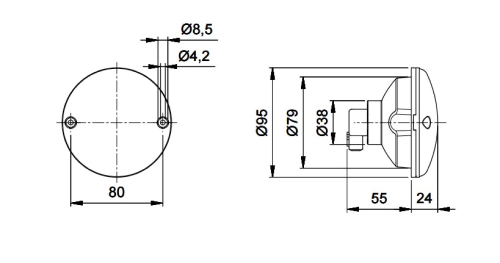 Jokon Knipperlicht 710 met Oranje Gloeilamp Rond Wit Jokon Knipperlicht 710 met Oranje Gloeilamp Rond Wit