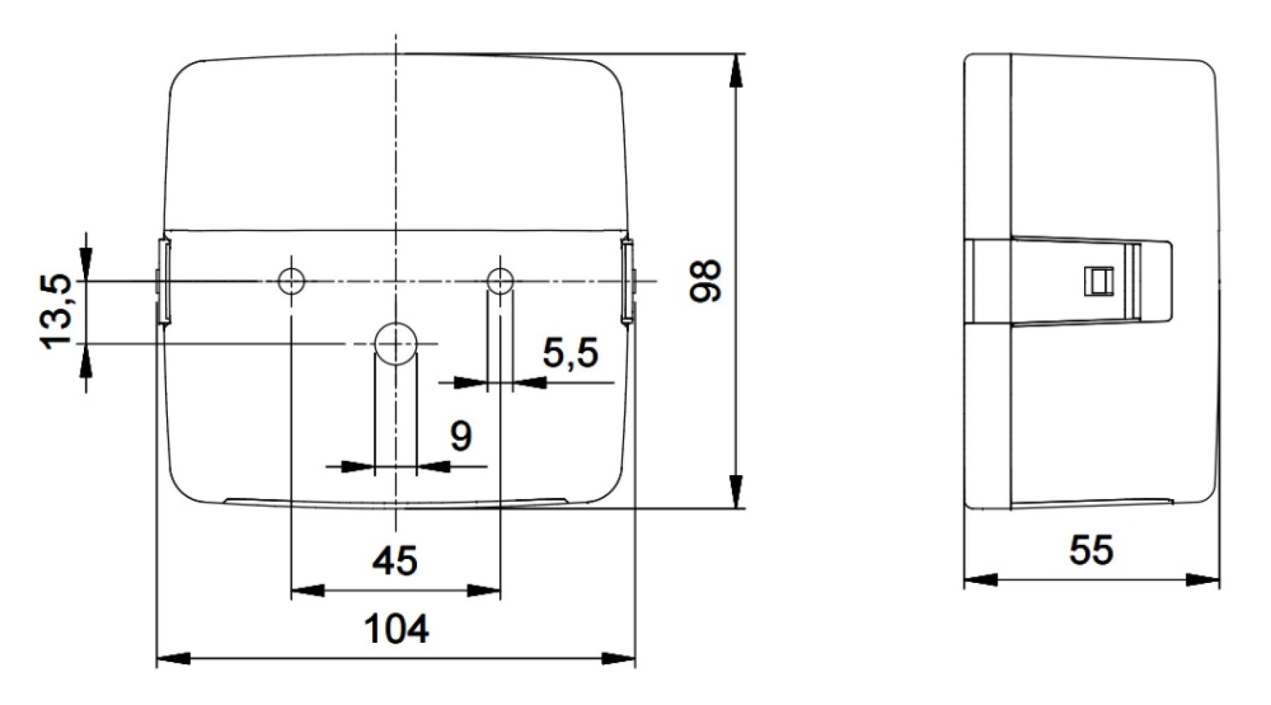 Jokon Achterlicht 205 Rem/ Knipper/ Kenteken Opbouw Jokon Achterlicht 205 Rem/ Knipper/ Kenteken Opbouw
