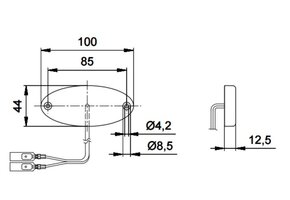 Jokon Markering LED S2012 Ovaal Opbouw Rood