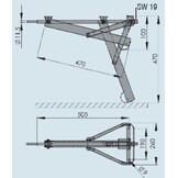 AL-KO Uitdraaisteun 800kg 19x50.5cm