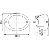 Hella Knipperlicht Agroluna Ovaal Oranje 12/24V