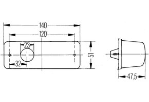Hella Knipperlicht Extra Categorie 5/6 Links Rechthoekig Oranje 12/24V