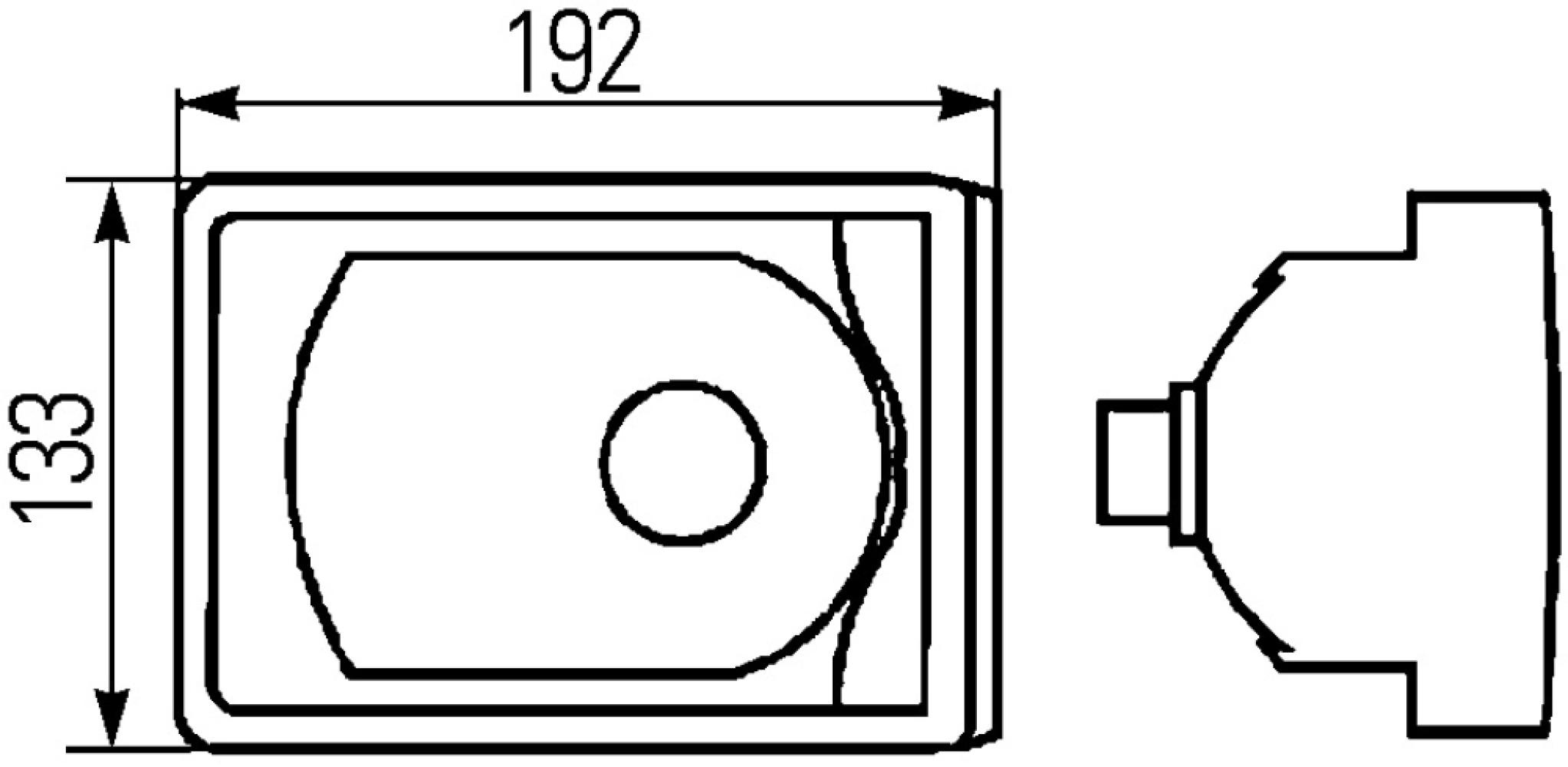 Hella Mistachterlicht Inbouw 12V/21W