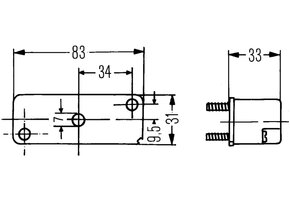 Hella Kentekenverlichting Opbouw Klein 12/24V
