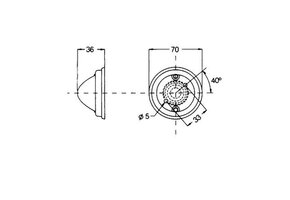 Hella Breedtelicht Rond Opbouw Wit Onderplaat Zwart