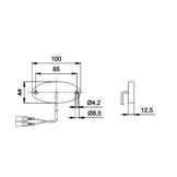 Jokon Breedtelicht LED PLR2012 met Reflector Ovaal Opbouw Wit