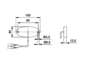 Jokon Breedtelicht LED PLR2012 met Reflector Ovaal Opbouw Wit